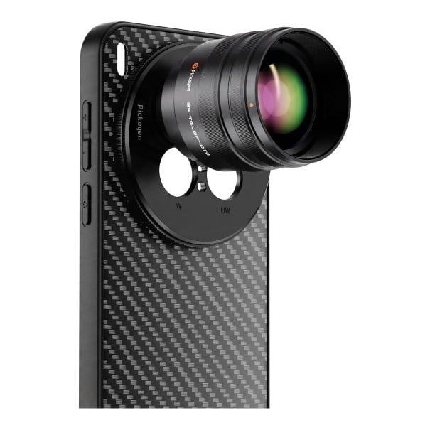 Telekonvertor 2x pro vivo X300 Pro s pouzdrem Závit 17 mm Ohnisko 240 mm Optické sklo 7 čoček Černý Teleobjektiv na mobil pro focení 1