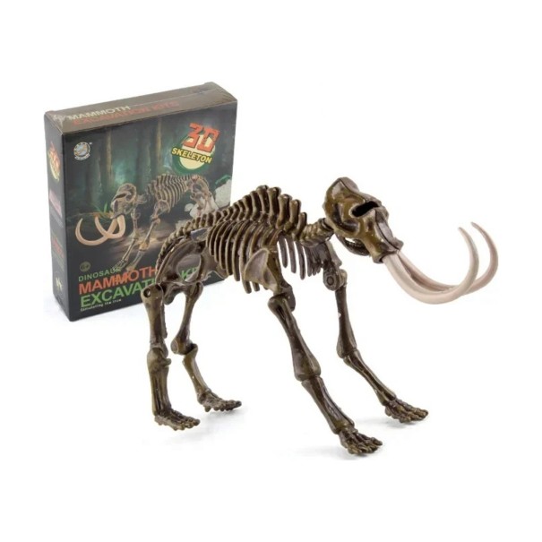 Excavare 3D schelet de Mamut de asamblat Bloc de gips cu unelte și ochelari de protecție Ambalaj 23 x 19 x 6 cm Jucărie educativă 1