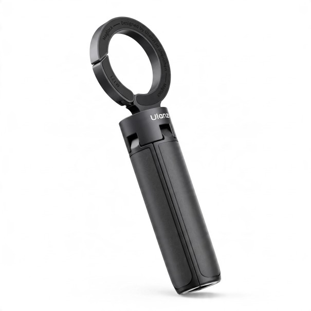 Mini selfie stick magnetico e treppiede da tavolo Ulanzi MT71 2in1 per MagSafe 17 fino a 33,5 cm Inclinazione 180° Moschettone Nero per telefoni 1