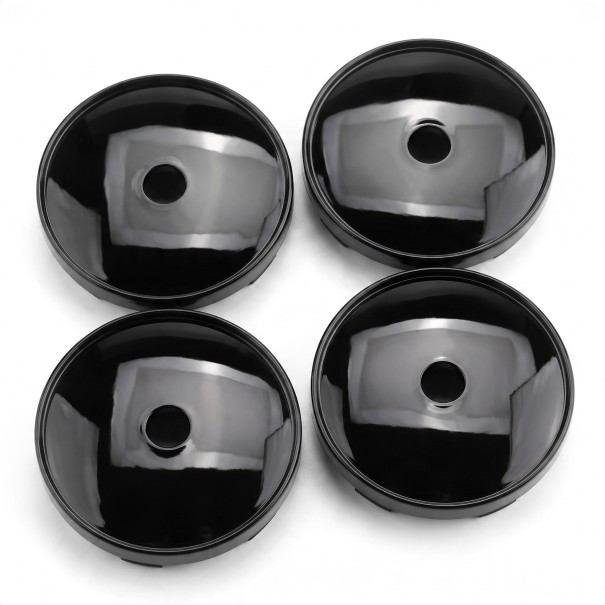 Universal Wheel Centre Caps 4 pcs 60 mm Holders 56 mm Height 15 mm Black Without Logo Snap-On Easy Installation For Car Wheel Rims 1