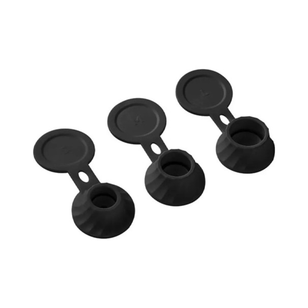 Juego de 3 tapas invertidas para botellas en tamaños S, M y L Tapas para vaciar los restos de champú y crema Para el baño negro