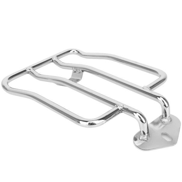 Gepäckträger für das hintere Schutzblech für Harley-Davidson Sportster XL 2004–2021 Stahl 26,5 x 15,3 cm Für Solo-Sitz Iron und Nightster silbern