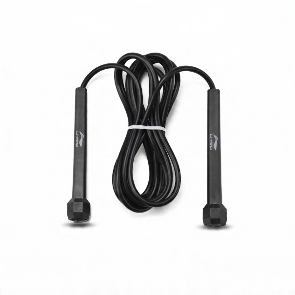 Hurtigheds sjippetov Li-Ning AQEU035 med glat reb Justerbar længde Slanke håndtag Unisex Til cardio fitness og boks sort