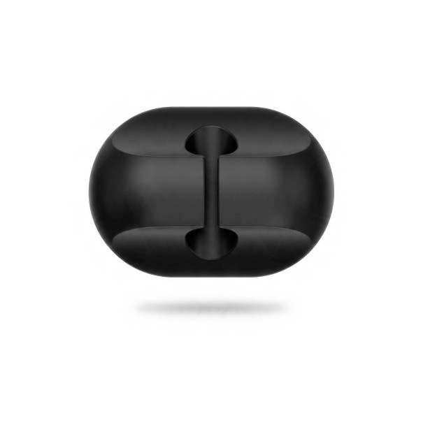 Supporto per cavi in silicone con 1 foro Organizzatore autoadesivo per cavi fino a 5 mm Per scrivania comodino e auto nero