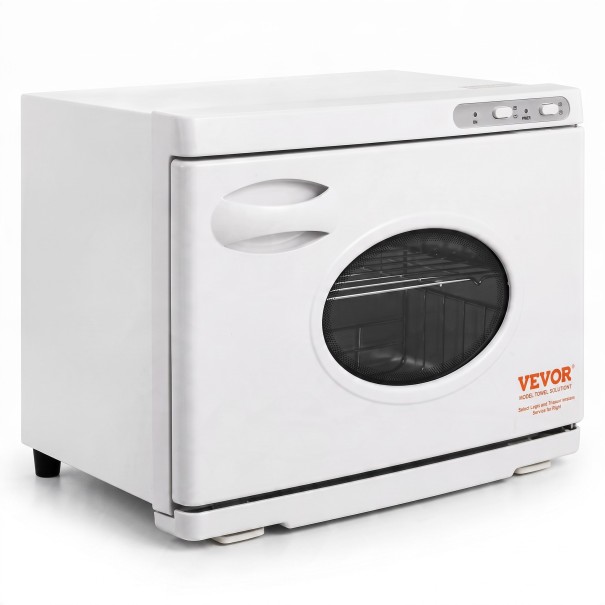 SucceBuy Scaldamani 23 l Lampada UV 6 W Riscaldamento 65 fino a 82 °C 45,2 x 28,5 x 35 cm 2 cesti in acciaio inox Bianco Per saloni e parrucchieri 1