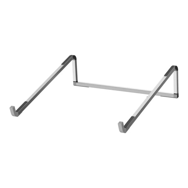 Faltbarer Aluminium-Laptopständer für bis zu 17,3 Zoll 25 x 26 cm Höhe 7,4 cm Tragfähigkeit 20 kg Silber Leicht nur 43 g Mit Schutzhülle 1