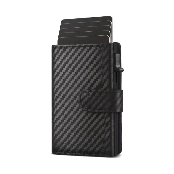 Men's Wallet with Pull-Out Card Holder and Coin Pocket RFID 10.1 x 7 x 2.5 cm Up to 9 Cards Press Stud Fastening grey