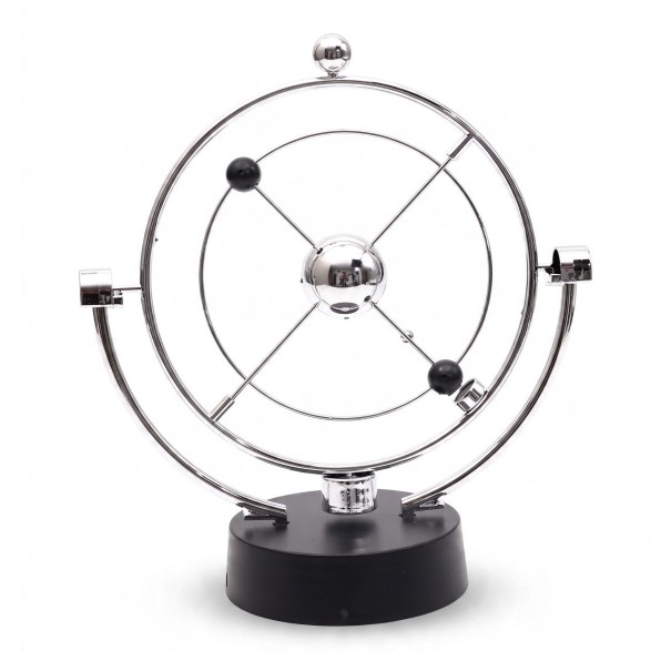 Kinetisk pendul Himlens sfære Borddekoration 24,5 cm Elektromagnetisk drift med 4 AA-batterier Antistress dekoration til kontoret 1