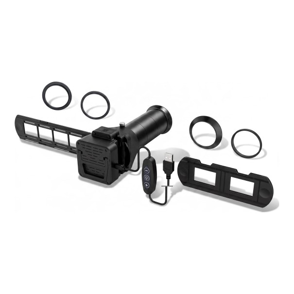 Adaptér pro digitalizaci negativů a diapozitivů 35 mm LED podsvícení 42 LED CRI 95+ 10 úrovní jasu Závit 52 mm Černý pro makroobjektivy 1