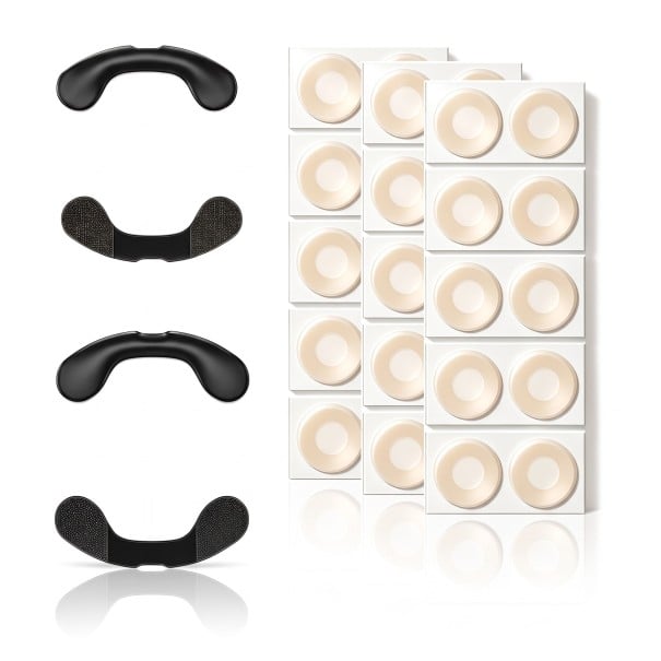 Magnetický nosní dilatátor proti chrápání Sada 4 pásků S2 M1 M2 L1 a 30 kulatých náplastí Černý pro volné dýchání nosem ve spánku 1