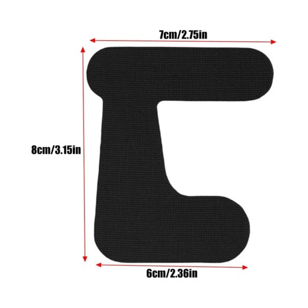 Předstřižený kineziologický tejp na pravý palec 10 ks Samolepicí pružné pásky 8 x 7 cm Podpora palce při sportu i práci černá