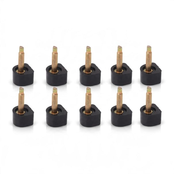 Reserveflíks til hæle med stift 10 stk 10 x 10 mm TPU og metalstift 2,4 mm Reparation af damesko med hæl sort