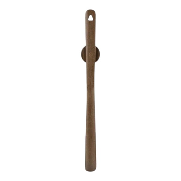 Wooden Shoehorn 50 cm with Magnetic Holder No Drilling Long Beech Wood Shoe Horn for Easy Dressing brown