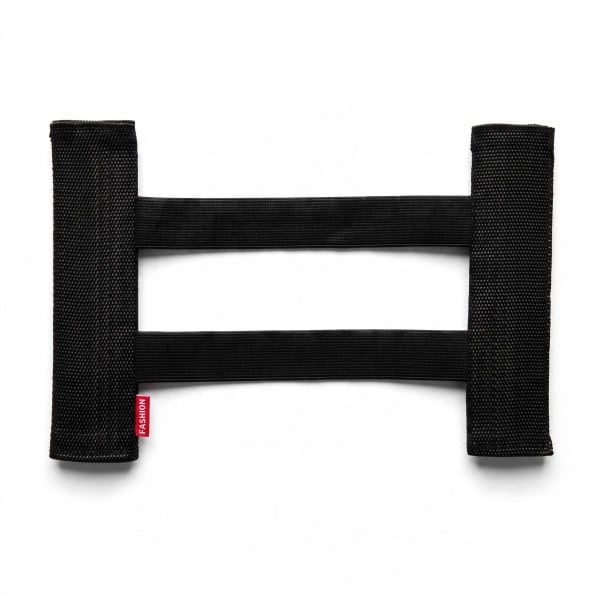 Elastický držák do kufru auta 32 cm ve tvaru H Dva pružné pásy se suchým zipem Textil a nylon Černý Upevnění hasicího přístroje a lahví 1