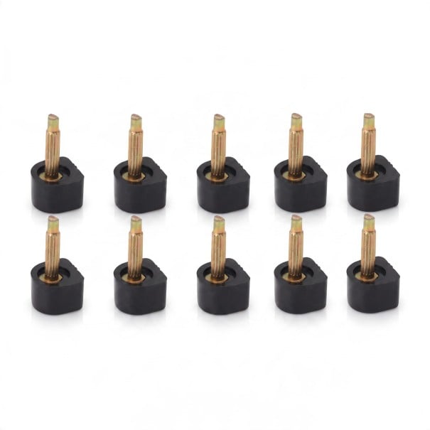 Erstatningsspidser til hæle med stift 10 stk 11 x 11 mm TPU og metalstift 2,4 mm Reparation af damesko med hæl sort