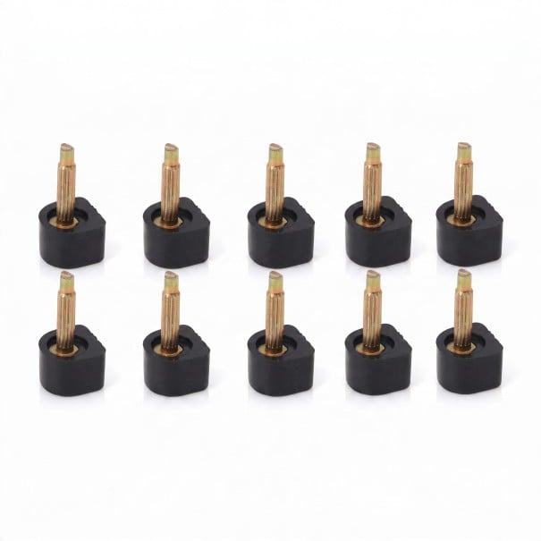 Reservedele til hæle med stift 10 stk 12 x 12 mm TPU og metalstift 2,4 mm Reparation af damesko med hæl sort