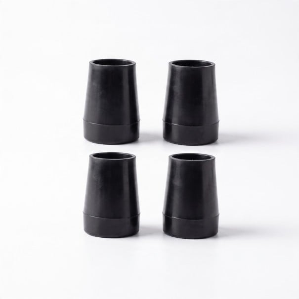 Kryds på jehlové podpatky 4 stk Størrelse XS Øverste diameter 0,9 cm TPU Skridsikre Stille gang og beskyttelse af hæl sort