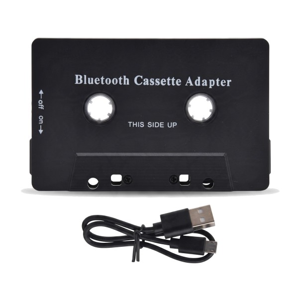 Bluetooth kazetový adaptér do auta Bluetooth 5.0 Bezdrátový přenos hudby z mobilu Baterie 140 mAh Černý pro autorádio s kazetou 1