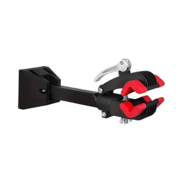 Wall-Mounted Bicycle Holder with Clamping Jaw and Quick Release Lever Frame 25–40 mm Load Capacity 20 kg Length 36 cm Steel and ABS Black For Garage 1