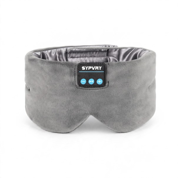 Sove maske med Bluetooth 5.2 hovedtelefoner og mikrofon Formet snit Batterilevetid over 10 timer Opladning USB-C Til søvn og rejser grå
