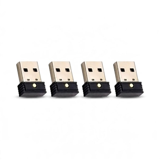 Mus simuleringsenhed Mouse Jiggler 4 stk USB-A Mini 18,5 x 14 x 6 mm med knap og 3 tilstande Uden drivere Sort mod computersøvning 1