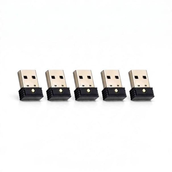 Mus Simulering Mouse Jiggler 5 stk USB-A Mini 18,5 x 14 x 6 mm med knap og 3 tilstande Uden drivere Sort mod computerens dvale 1