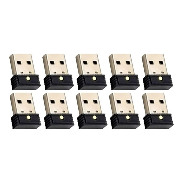 Mus Simulering Mouse Jiggler 10 stk USB-A Mini 18,5 x 14 x 6 mm med knap og 3 tilstande Uden drivere Sort mod computerens søvn 1