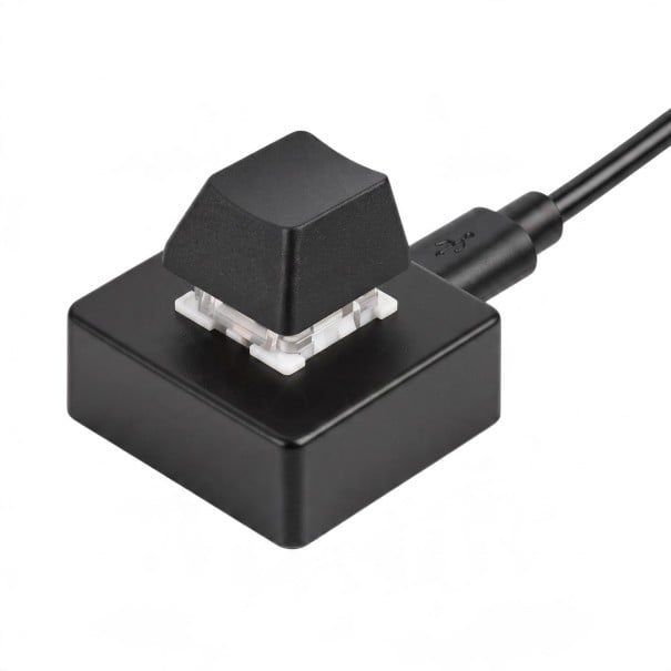 Mini makro klávesnica 1 klávesa Mechanický spínač OUTEMU Red Programovateľná Viacfarebné podsvietenie USB pre PC čierna