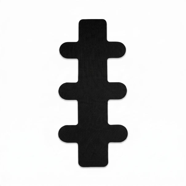 Kineziologický tejp na Achillovu šlachu 2 ks Předstřižené elastické pásky 30 x 13,7 cm Voděodolné a prodyšné Pro sport černá