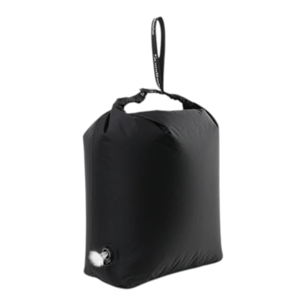 Saco de compressão para roupa tamanho M 34,5 x 47,8 cm Fecho rolável com fivela e válvula de descompressão Nylon Para viagens preto