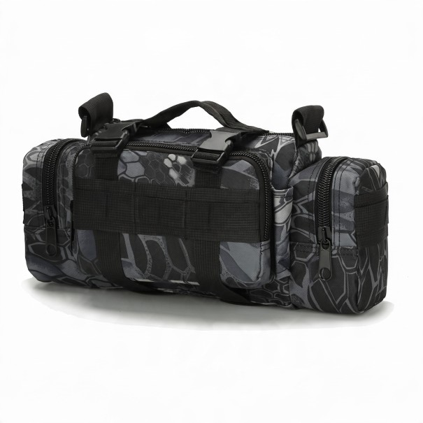 Taktisk bæltetaske 23 x 9 x 15 cm Volumen 3–5 l Nylon Molle taske til talje og skulder Til vandreture camping og jagt sort