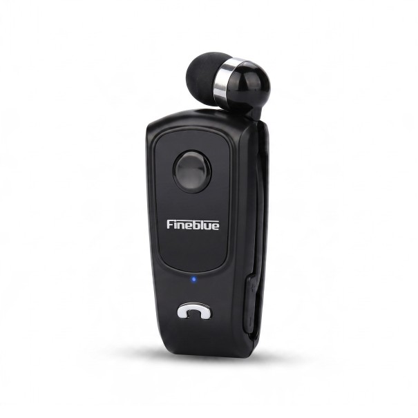 Bluetooth Headset Fineblue F920 Headset med Mikrofon Navíjec kabel og Klip Multipoint Handsfree til Telefonering sort