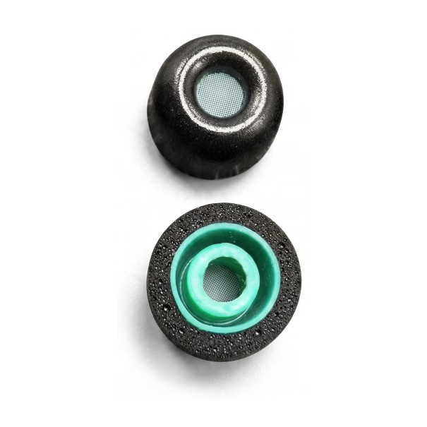 Skumpropper til Sony WF-1000XM4 og WF-1000XM5 Størrelse M Diameter 12 mm Par Hukommelsesskum Sort og grøn Erstatningspropper til ørerne 1