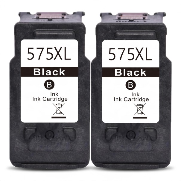 Repasované inkoustové kazety PG-575XL Pro Canon PIXMA TS3550i TS3551i TR4750i TR4751i Sada 2 ks 18 ml Čip s hladinou inkoustu Černá 1