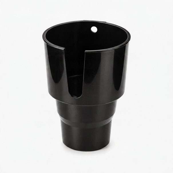 Rozšiřovač držáku nápojů do auta s výřezem na ucho 10,6 x 15,2 cm z ABS plastu pro termohrnky a láhve do průměru 10,2 cm černá