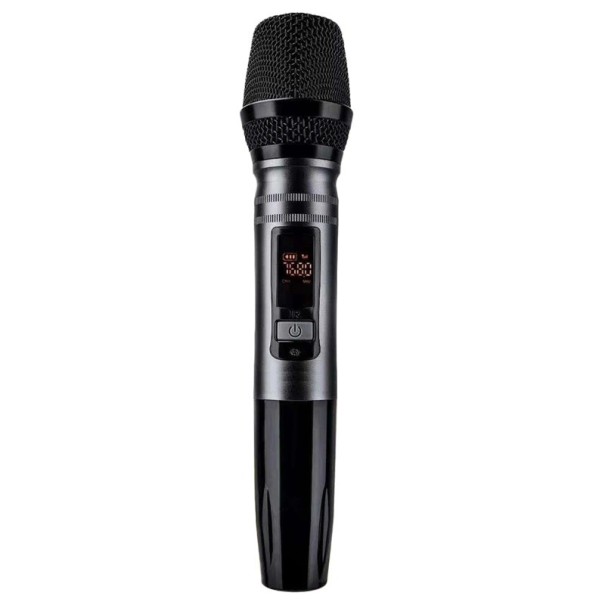 Trådlös handmikrofon med mottagare Kondensator med omnidirektionell karaktär Frekvensområde 40 Hz till 18 kHz Adapter jack 3,5 mm 1
