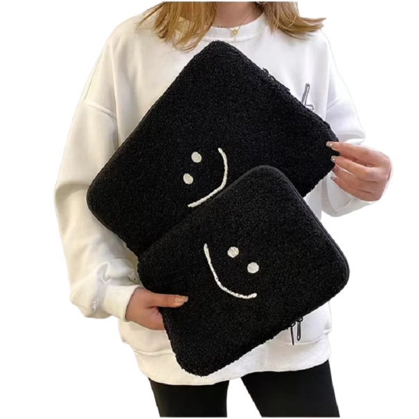 14 Zoll Smiley Face MacBook und Ipad Hülle 35x26cm V180 schwarz