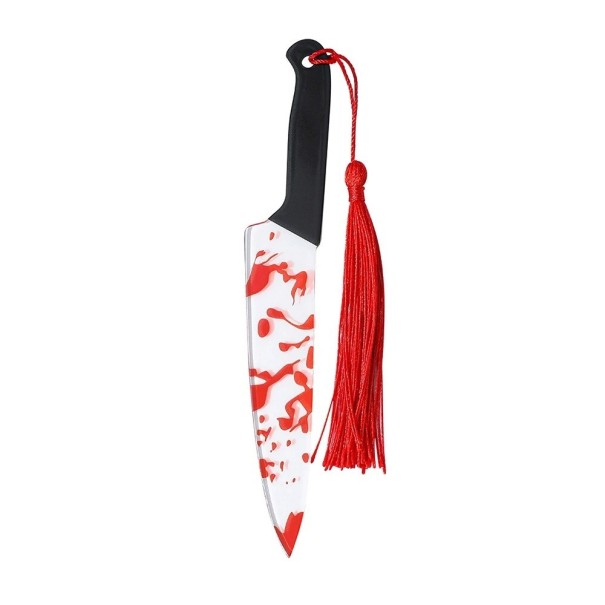 15 cm Bookmark Horror Themed Kitchen Knife with Tassel Bookmark for Horror Lovers 1