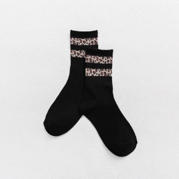 Damstrumpor med leopardtryck 1