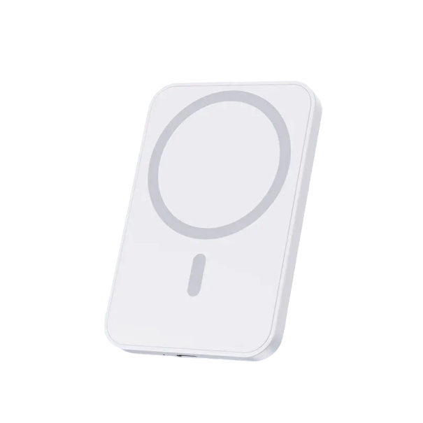 15W Magnetic Car Fast Charger Wireless Phone Holder 360° Rotating Joint Strong Magnetism Type C Cable white