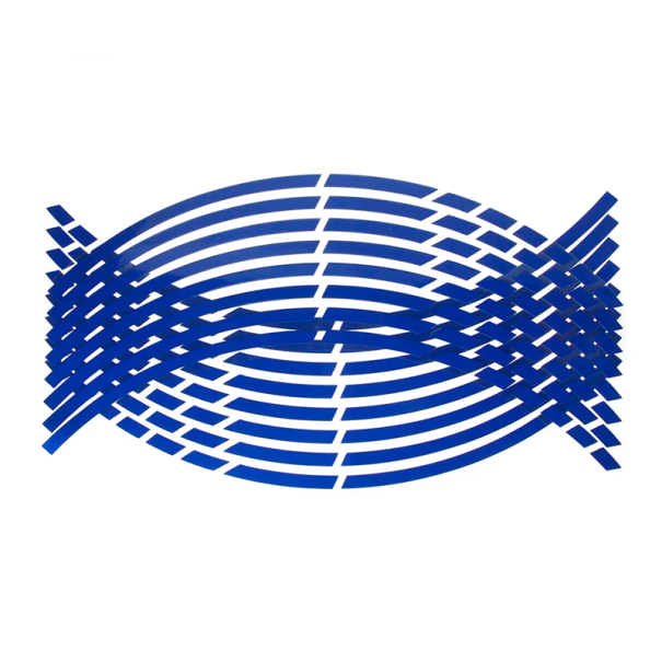 16 pezzi di adesivi riflettenti per ruote di motociclette Nastri di sicurezza per cerchioni Installazione facile Impermeabili Nastri adesivi per cerchi blu