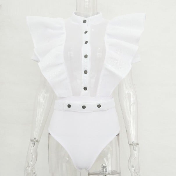Body transparente de mujer B704 blanco S