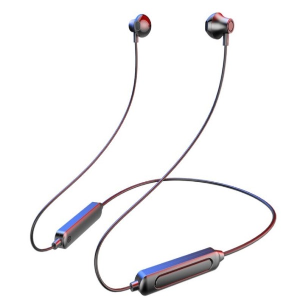 Bluetooth sportiga öronsnäckor med kabel bakom nacken Bluetooth 5.0 med räckvidd på 10 m Volymkontroll och låtbyte Batteri 120 mAh 1