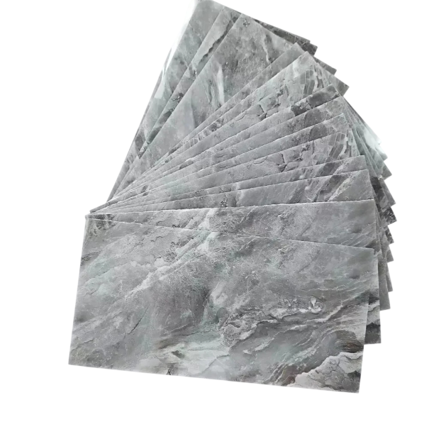 16ks mramorovaných samolepek na zeď 10x20cm voděodolné pro moderní dekoraci interiéru snadná aplikace elegantní design šedá