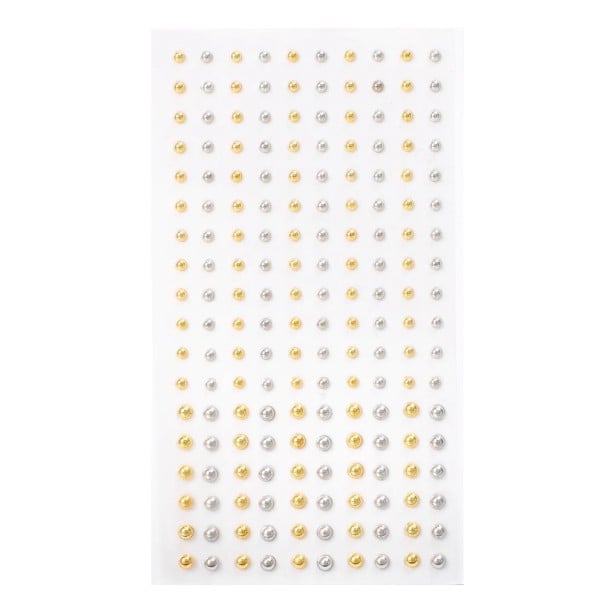 180 db öntapadó vízálló piercing nélküli ajak, orr, szemöldök, test ékszer ezüst és arany szegecsek 3 mm és 4 mm Újrahasználható 1