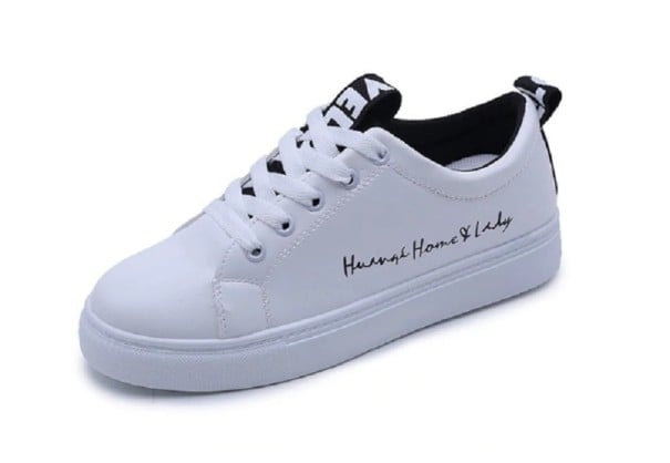 Stilfulde damesneakers med print J1780 sort 35
