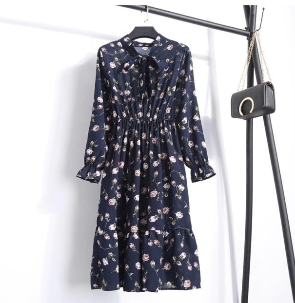 Vestido de manga larga para mujer M 18