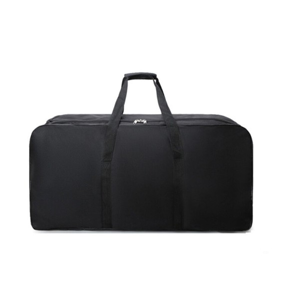 Stor svart resväska med hjul För semester och längre resor Två handtag och fönster för namnlapp Oxford och polyester 79 x 40 x 39 cm 1