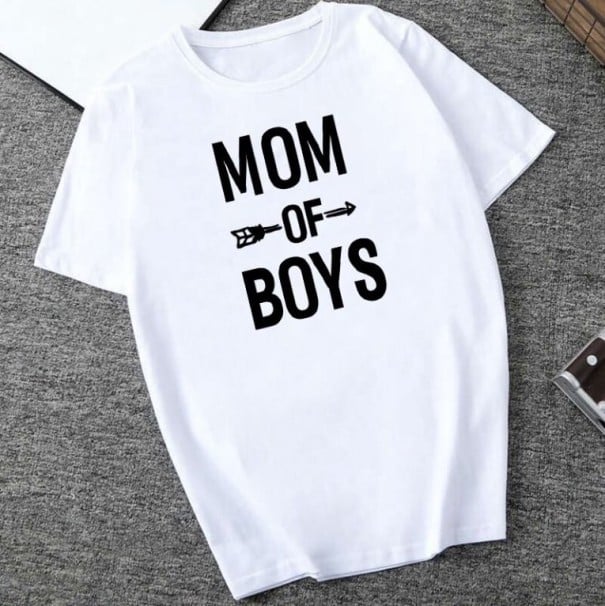 Dam T-shirt för mammor vit S