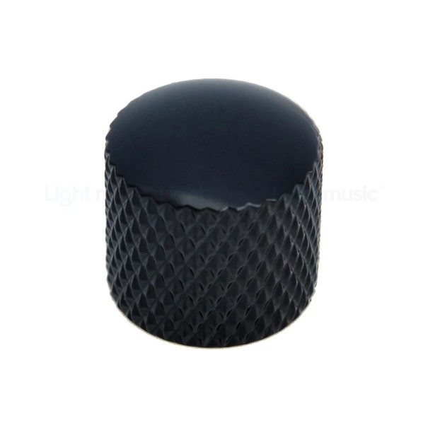 2 boutons de contrôle de volume et de tonalité à dôme métallique de 6 mm pour guitare électrique et basse Boutons métalliques de couleur neutre pour potentiomètres noir